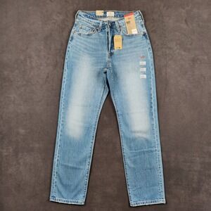 Levis 501 Curve Jeans Womens 27x30 Light Wash Straight Leg High Rise Denim NEW